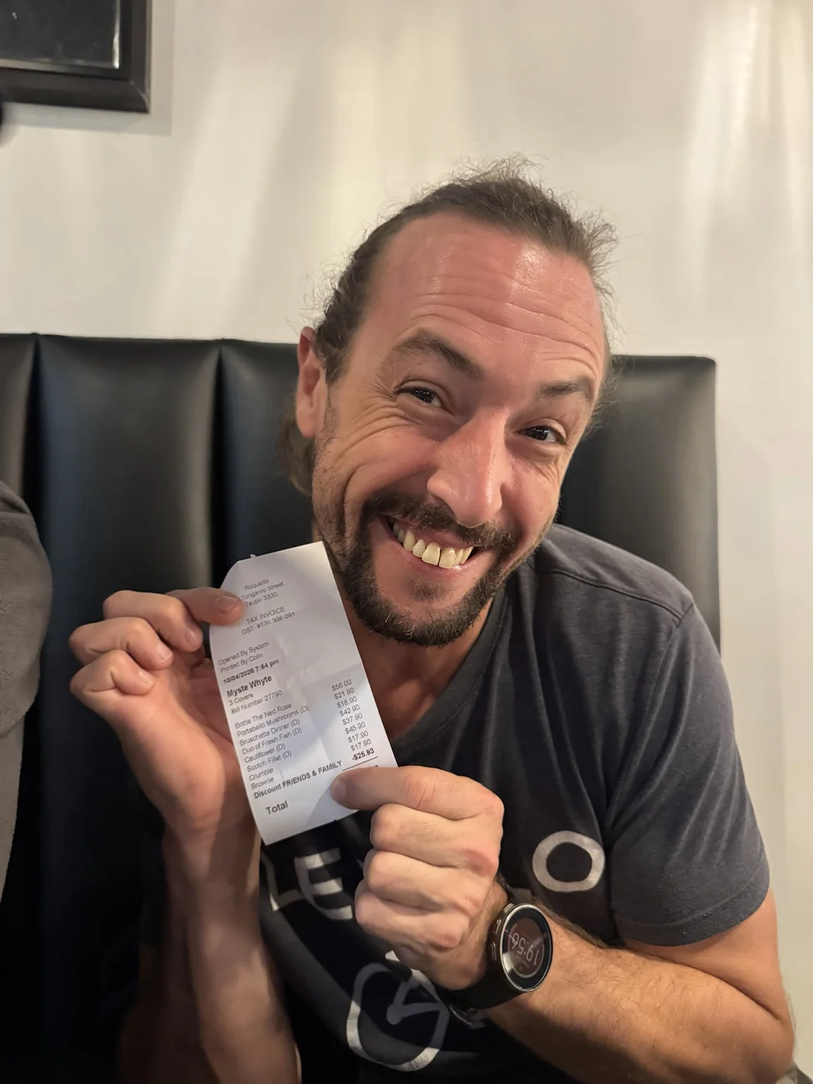 Ryan with receipt