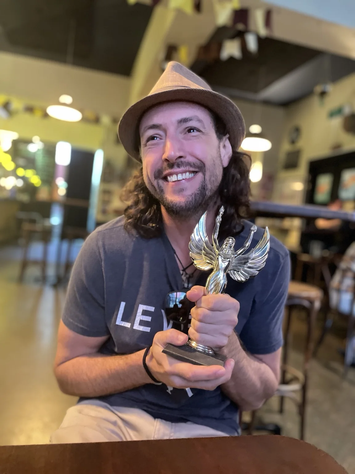 Ryan with a trophy