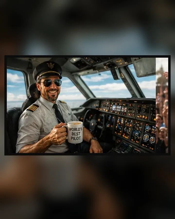 Ryan Bounds in an airliner cockpit