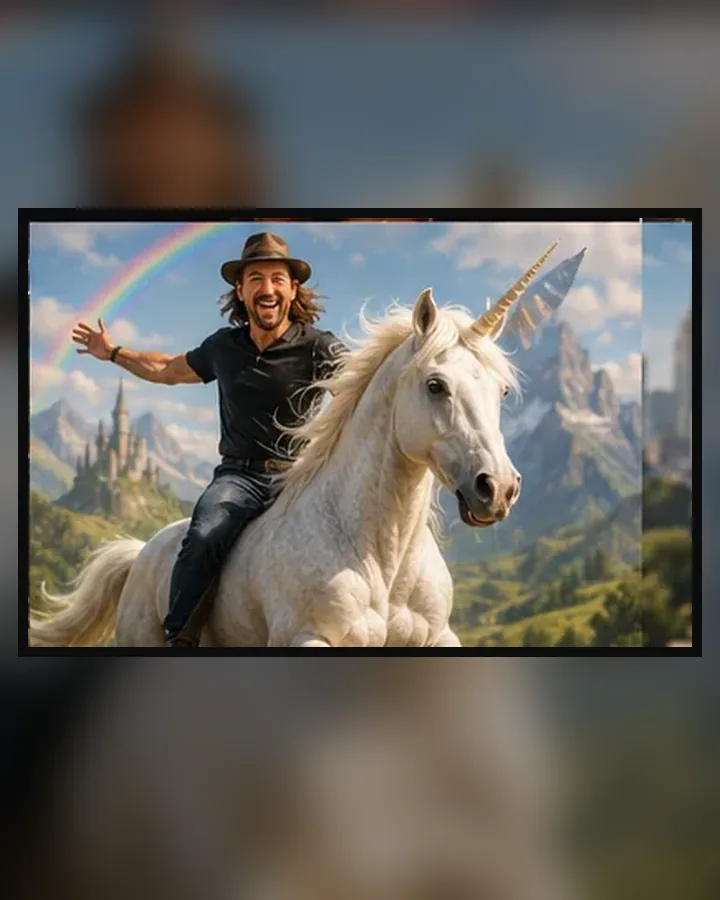 Ryan Bounds riding a unicorn